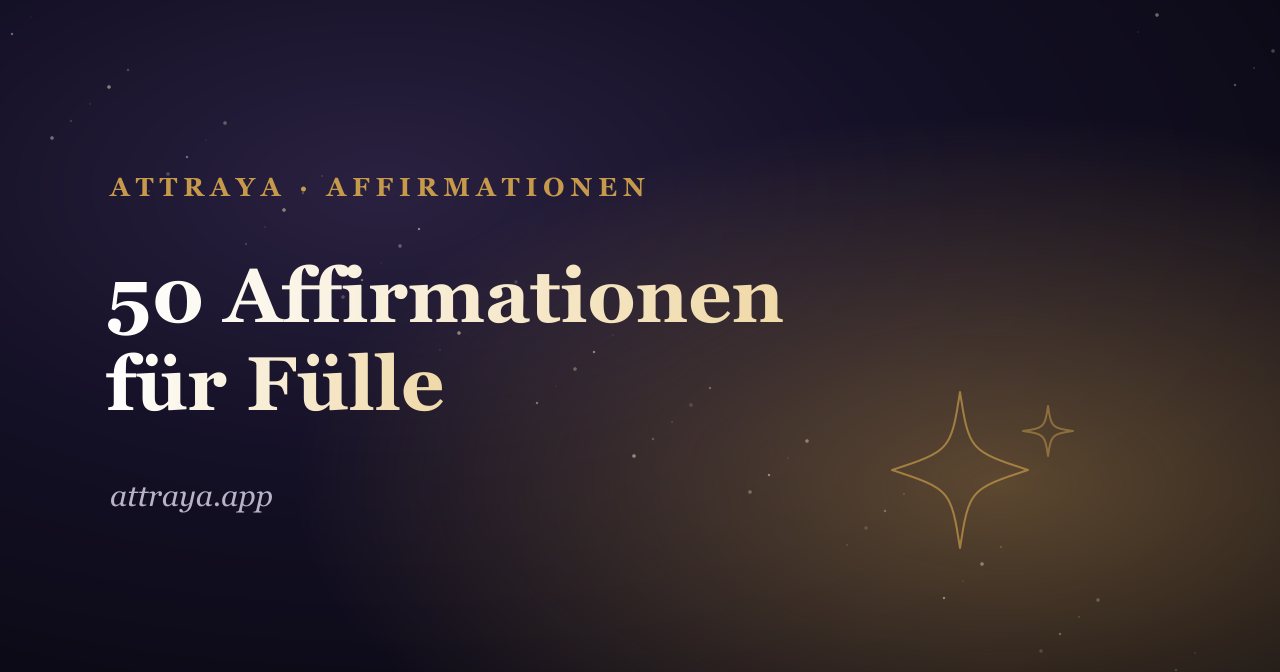 50 Fülle-Affirmationen, um zu empfangen