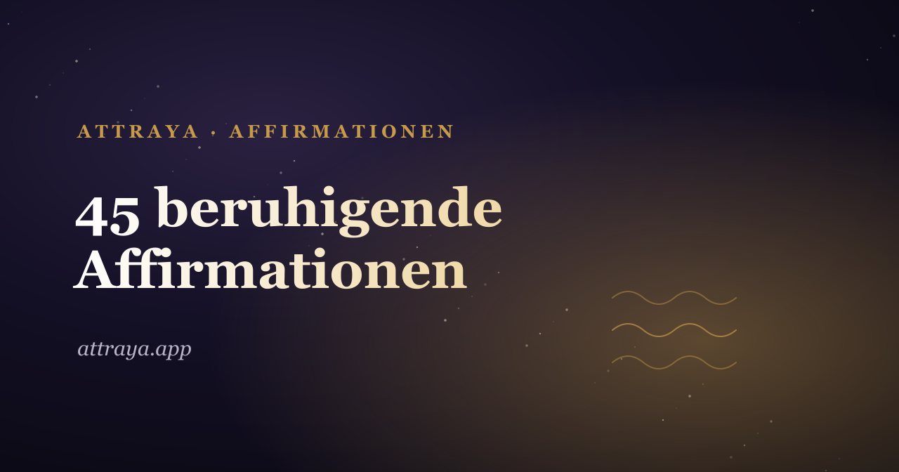 45 beruhigende Affirmationen für unruhige Tage