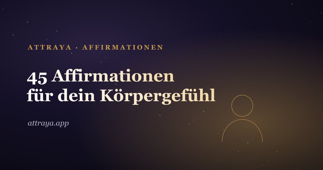 45 Affirmationen für ein gutes Körpergefühl