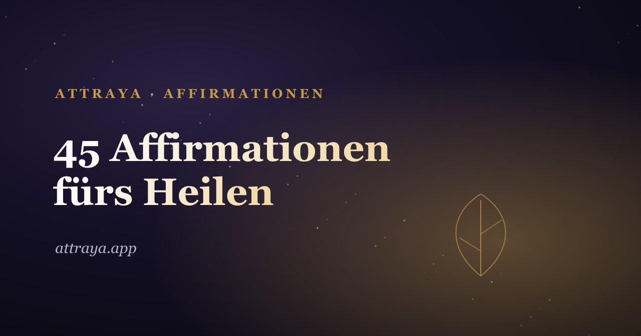 45 Heilungs-Affirmationen für einen Neuanfang