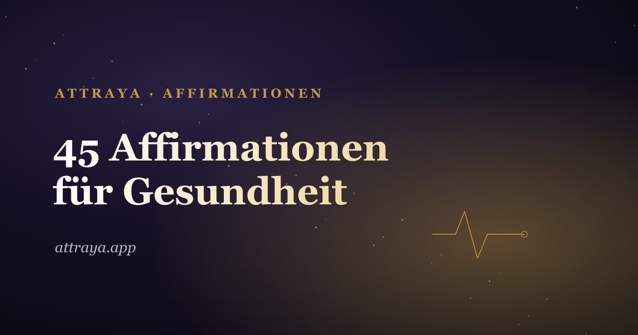45 Gesundheits-Affirmationen für Energie und Leichtigkeit