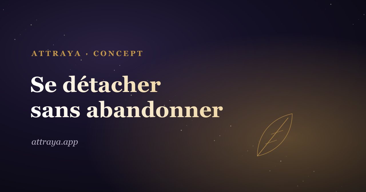 Se détacher sans abandonner