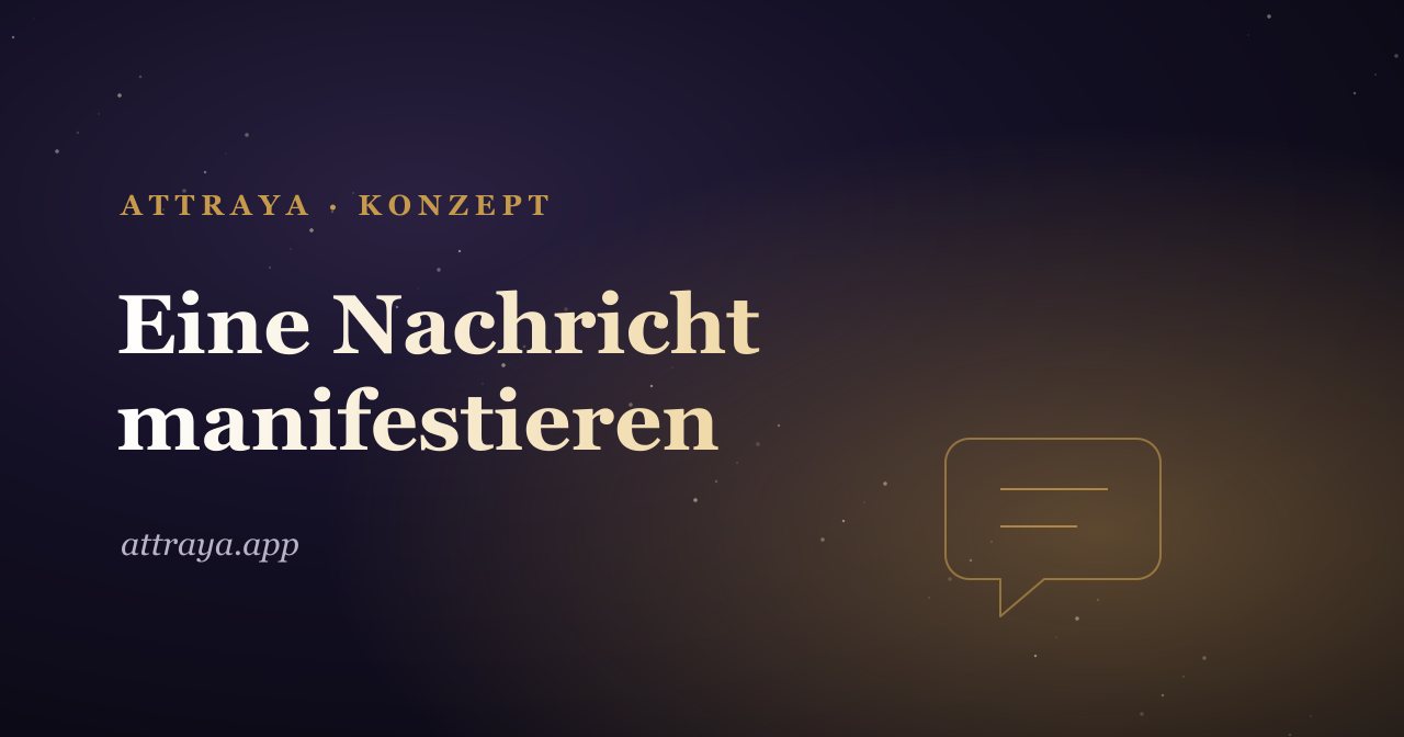 Eine Nachricht manifestieren