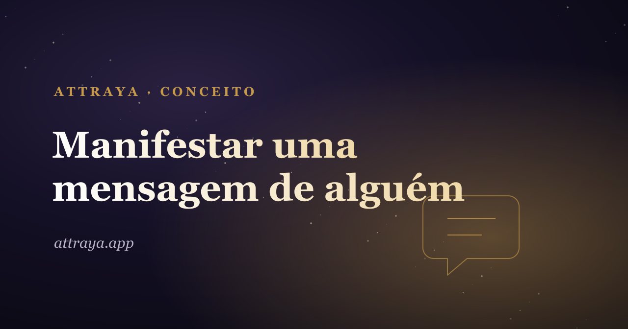 Manifestar uma mensagem de alguém