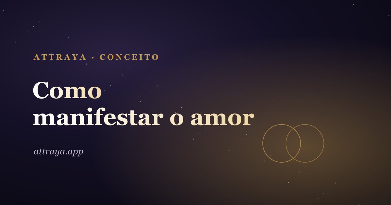 Como manifestar o amor