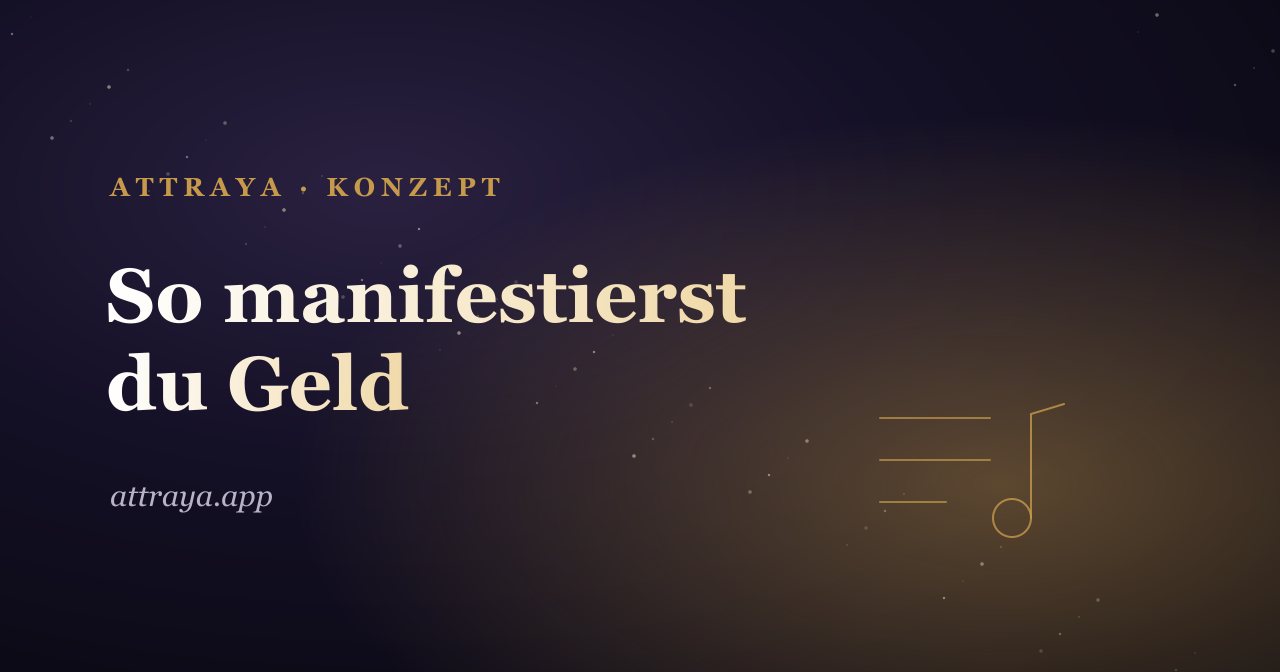 So manifestierst du Geld