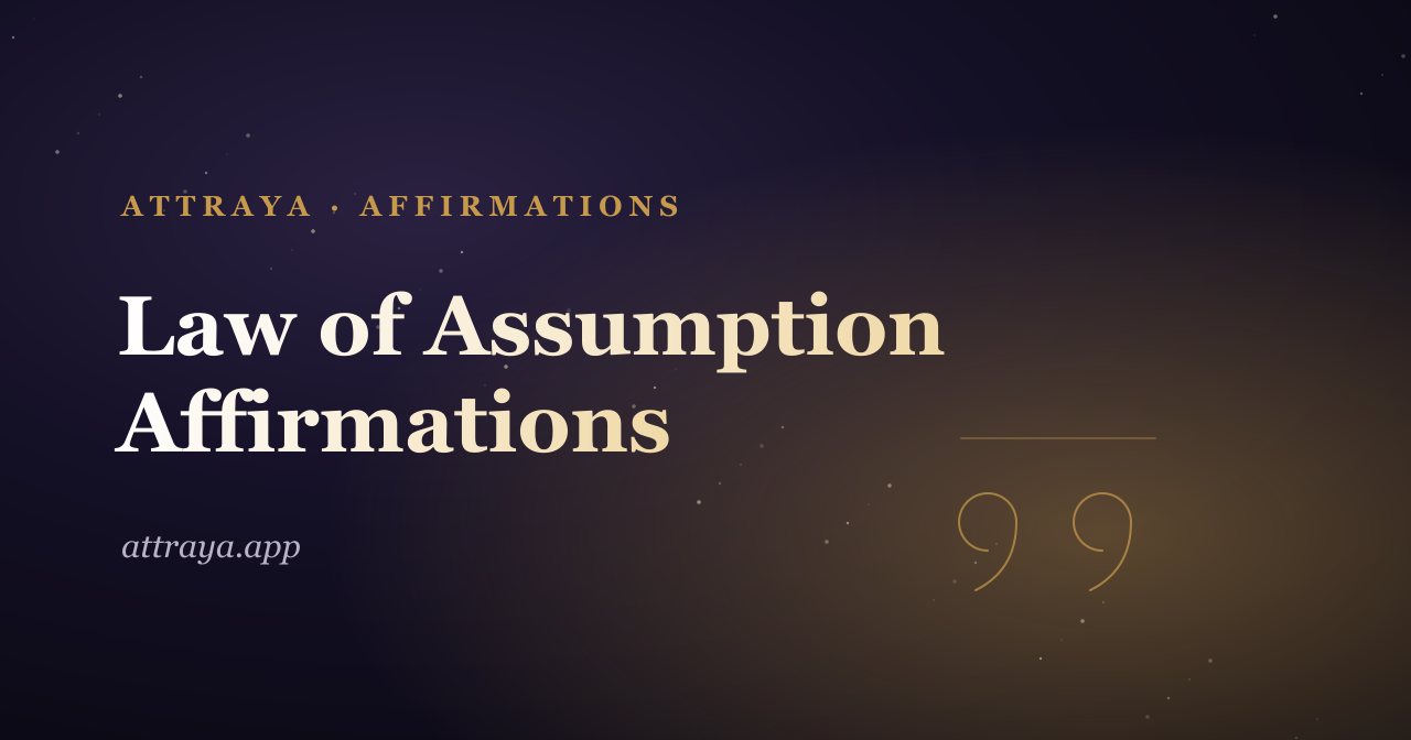 Law of Assumption Affirmations