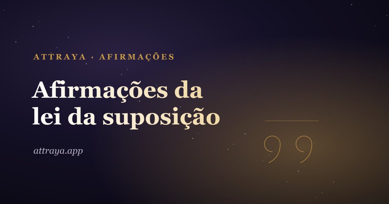 Afirmações da lei da suposição