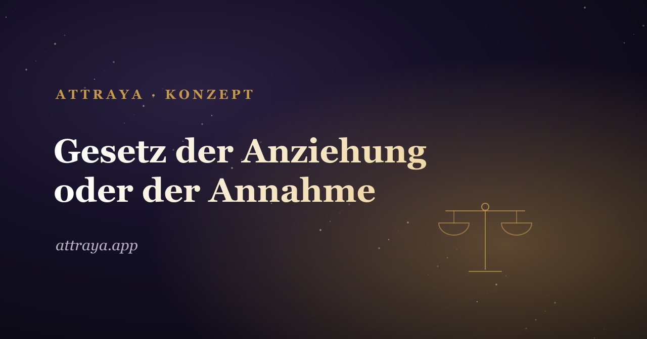 Gesetz der Anziehung und Gesetz der Annahme