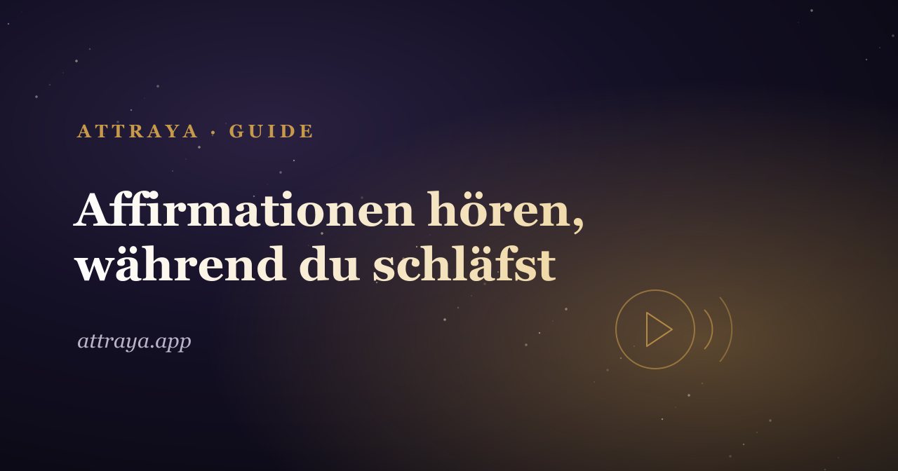 Affirmationen im Schlaf hören