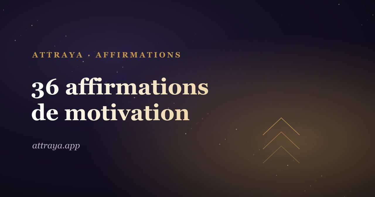 36 affirmations de motivation
