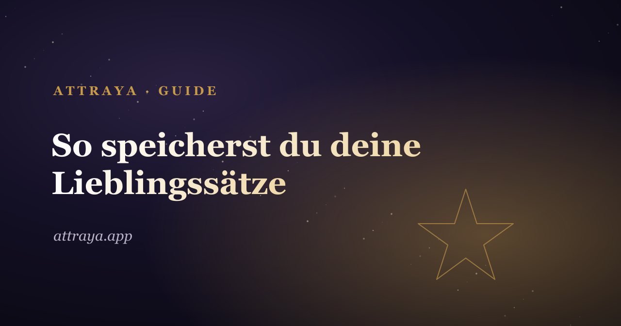 So speicherst du deine Lieblings-Affirmationen