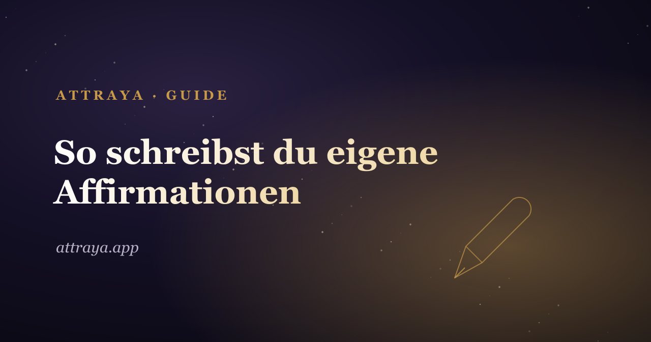 So schreibst du eigene Affirmationen