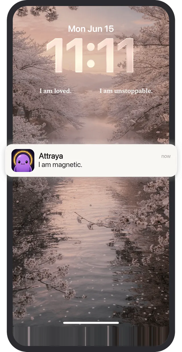 Daily affirmation reminders, all day