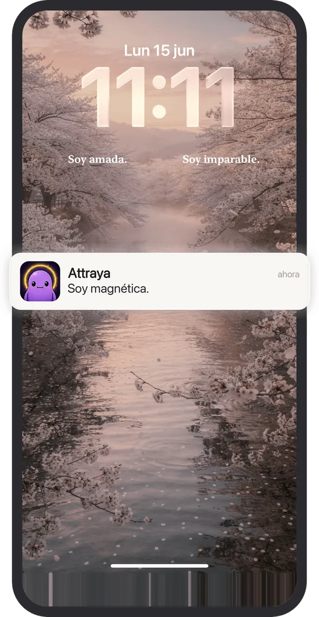 Recordatorios de afirmaciones, todo el día